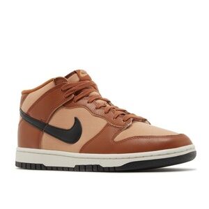 NIKE | Mid Dunk amber/brown canvas/leather sneakers/shoes/high tops basketball